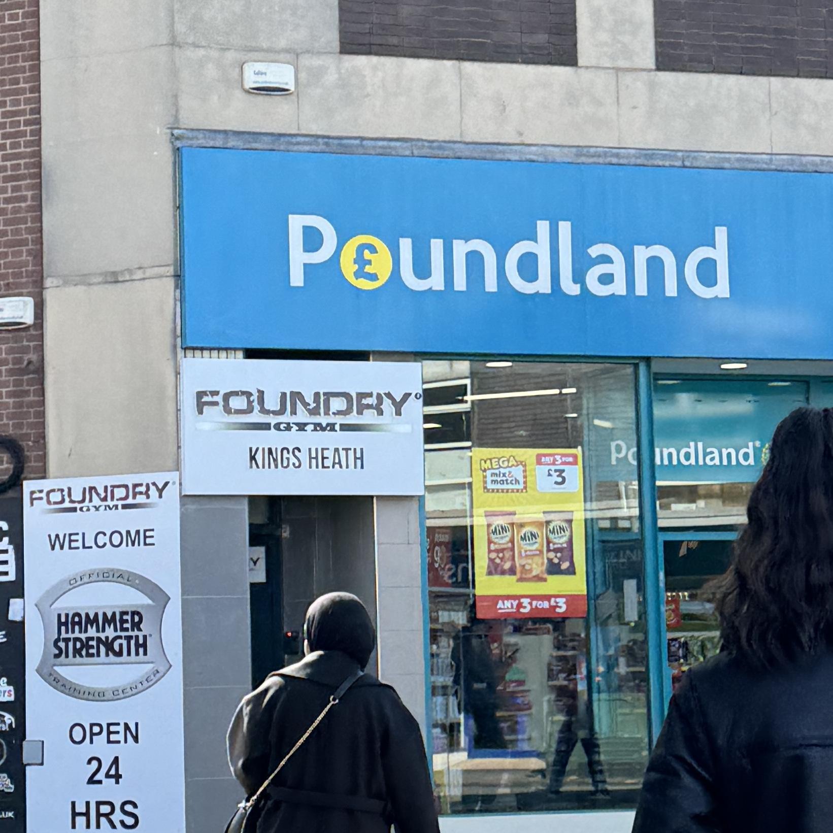 Shopfront of Poundland
