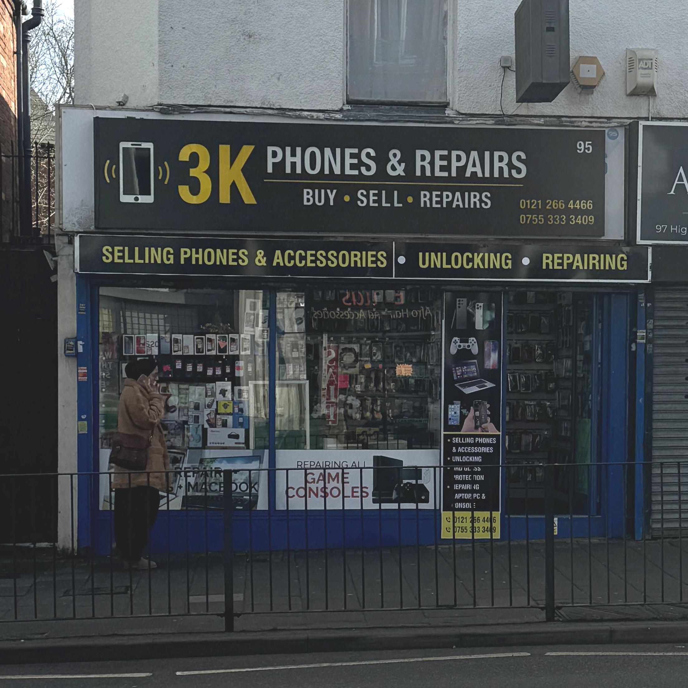 Shopfront of 3K Phones and Repairs